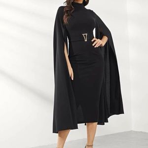 Exaggerate Split Sleeve Belted Dress